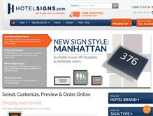 Tablet Screenshot of hotelsigns.com